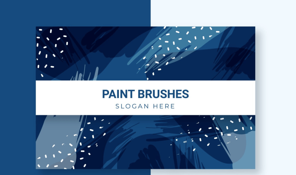 paint brush template card 