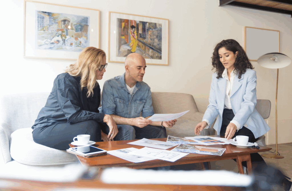 Consultation with UK decorators reviewing Painter SEO plan; Painter SEO-driven painter marketing to grow painter leads and Maps visibility.